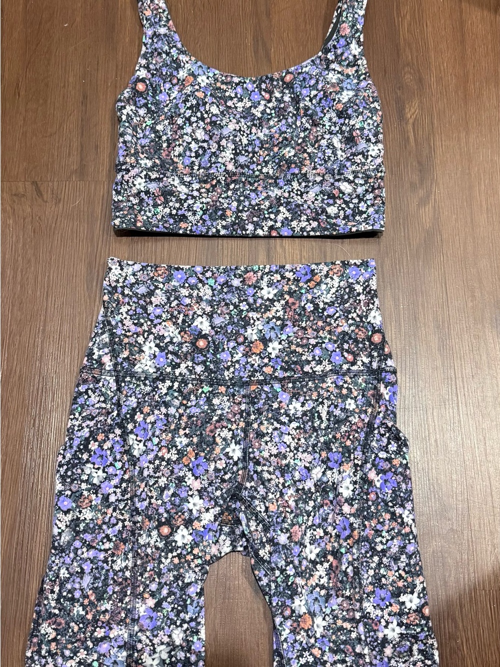 lululemon athletica Black Floral High-Rise Bike Shorts